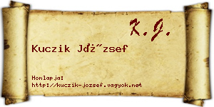 Kuczik József névjegykártya