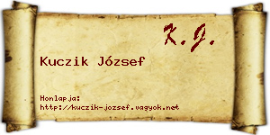 Kuczik József névjegykártya