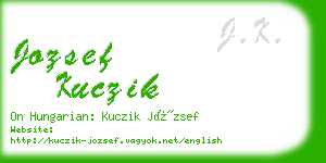 jozsef kuczik business card